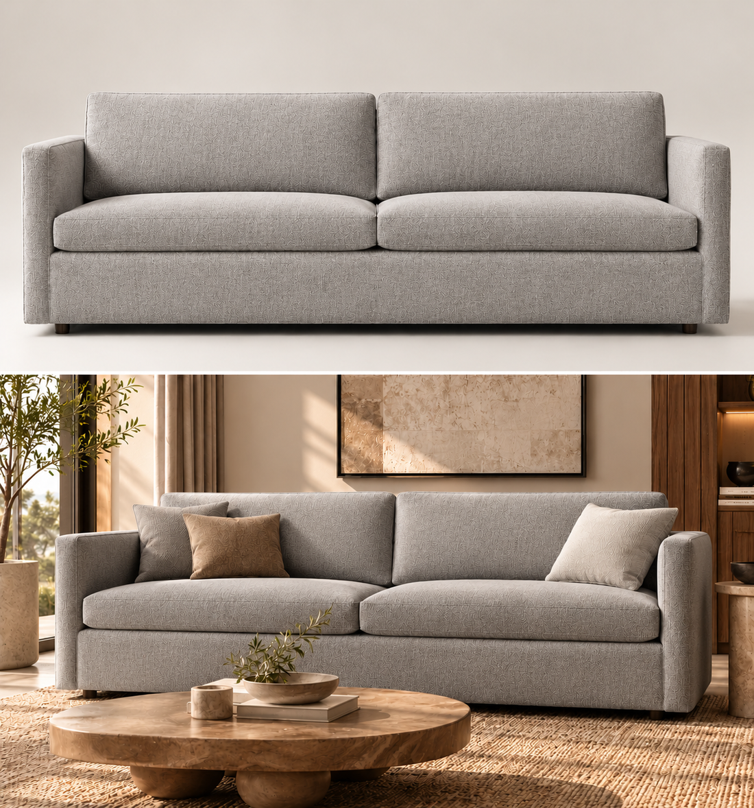 sandy sofa
