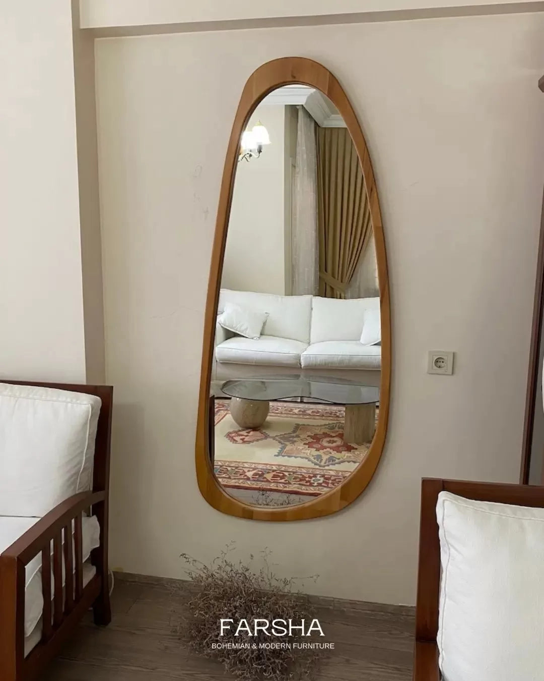Oak Wooden Mirror