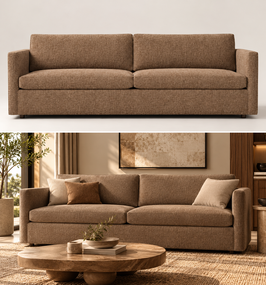 sandy sofa