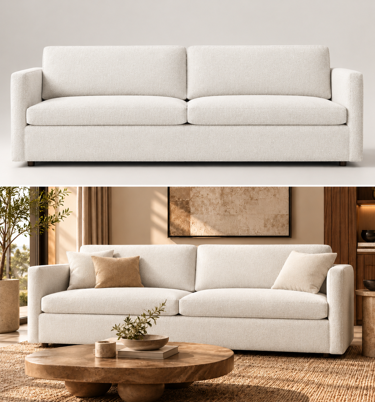 sandy sofa