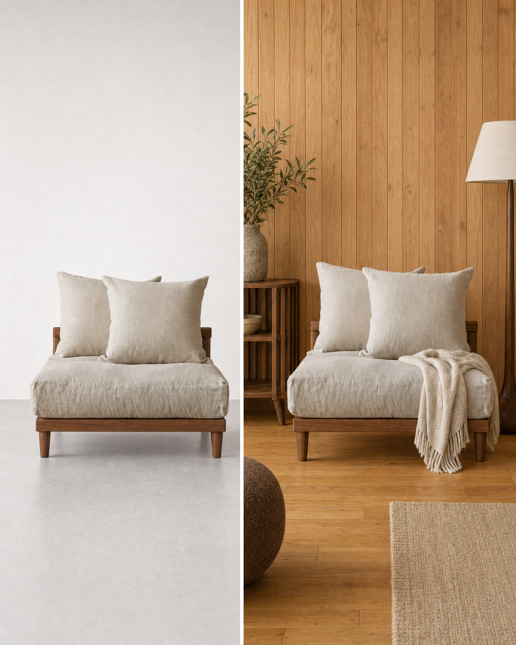 Nordic Wooden Seat
