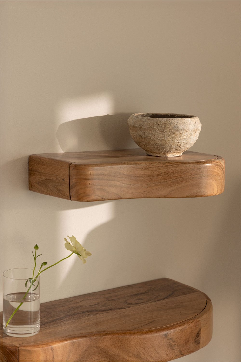 Acacia drawer shelf