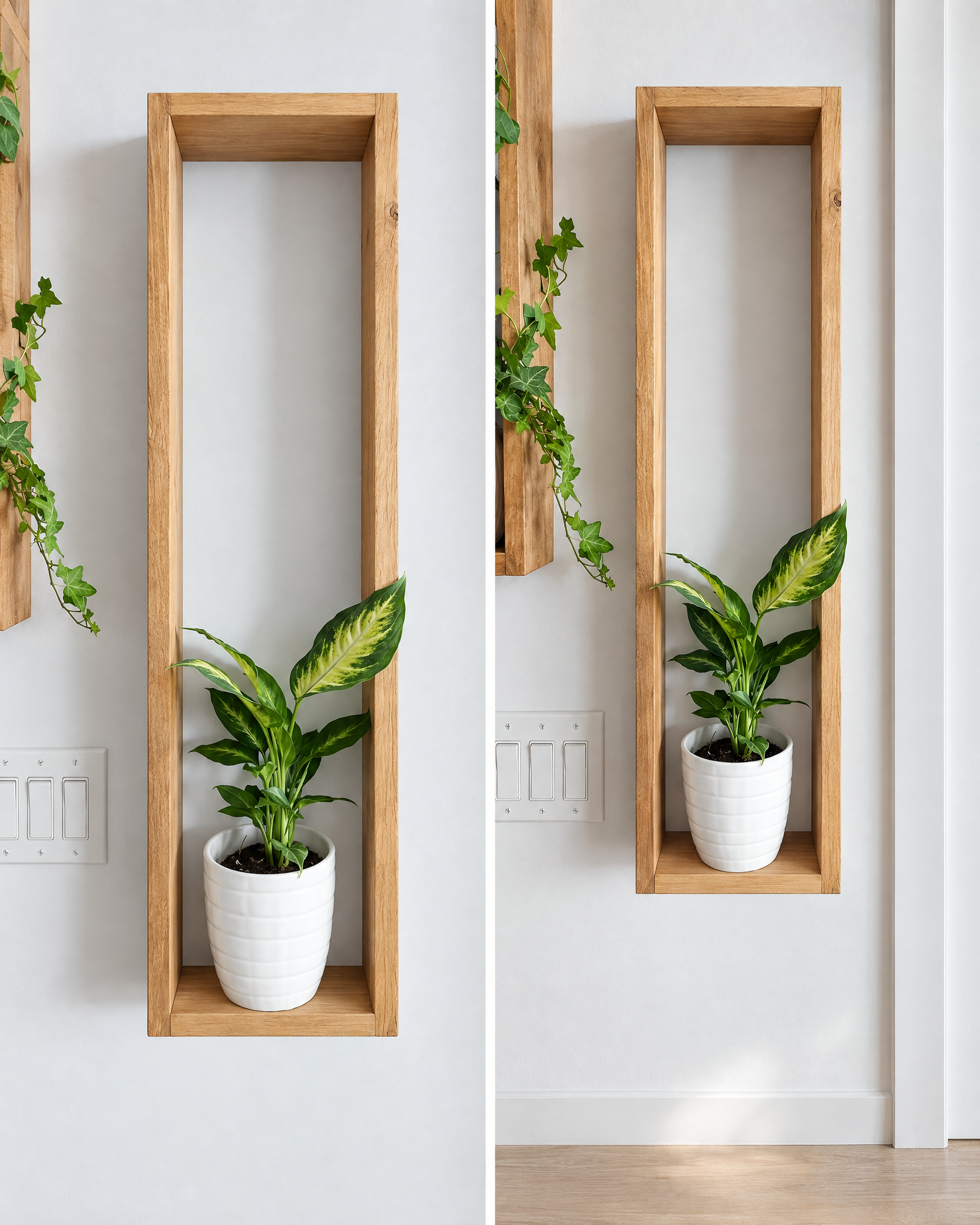 Set Of Rectangular Floating Shelf