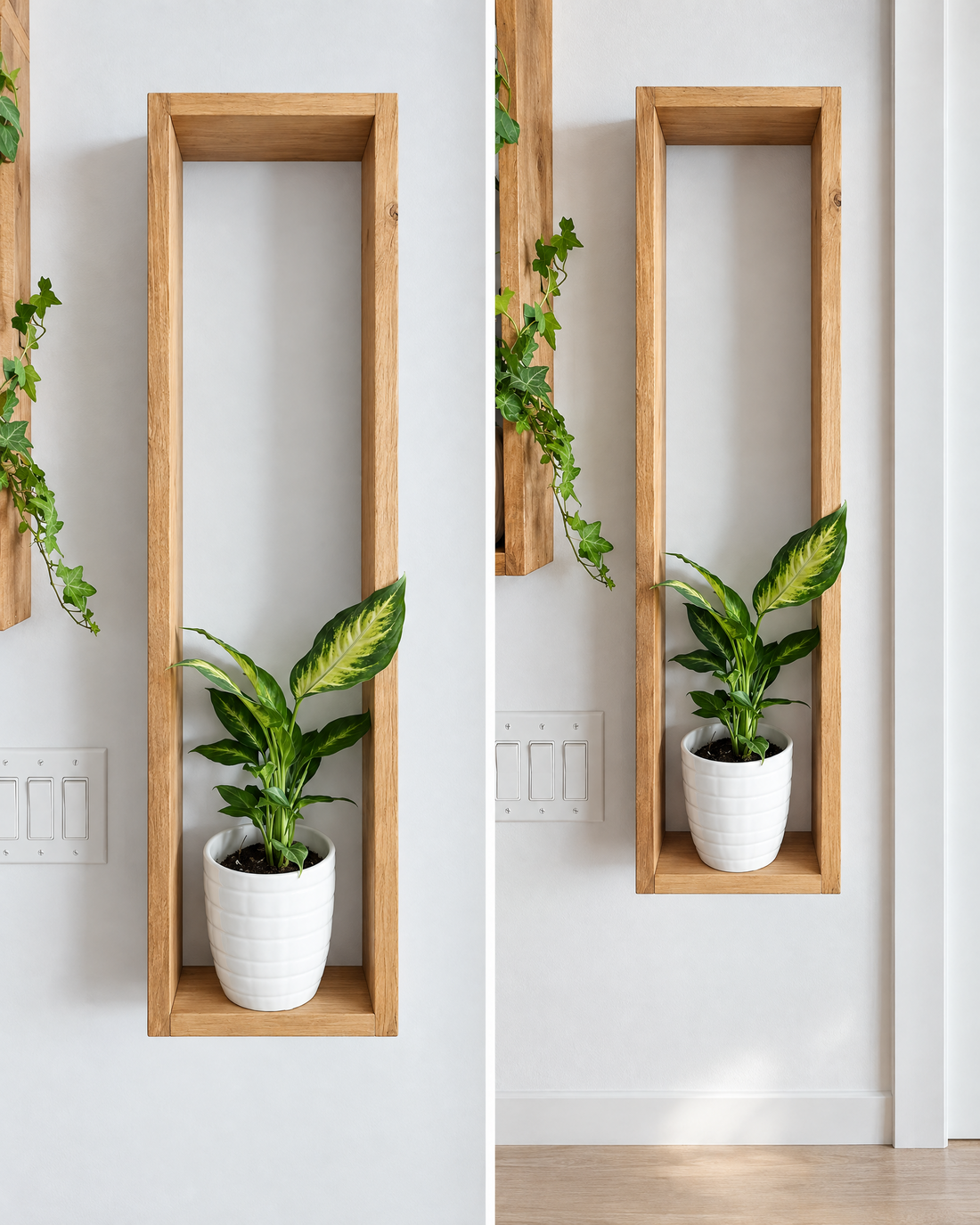 Set Of Rectangular Floating Shelf