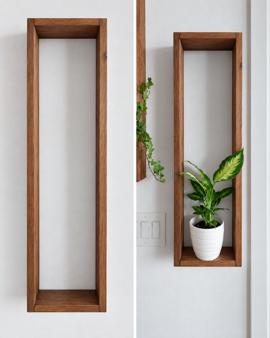 Set Of Rectangular Floating Shelf