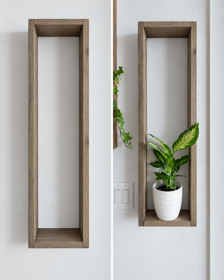 Set Of Rectangular Floating Shelf