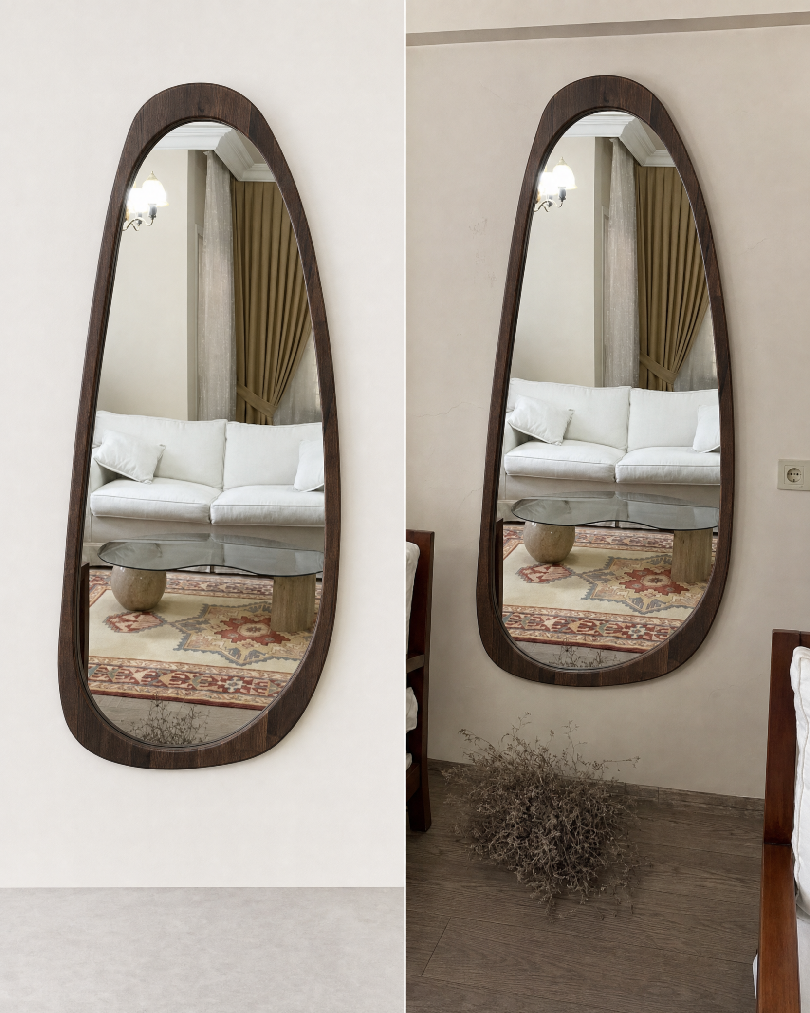 Oak Wooden Mirror