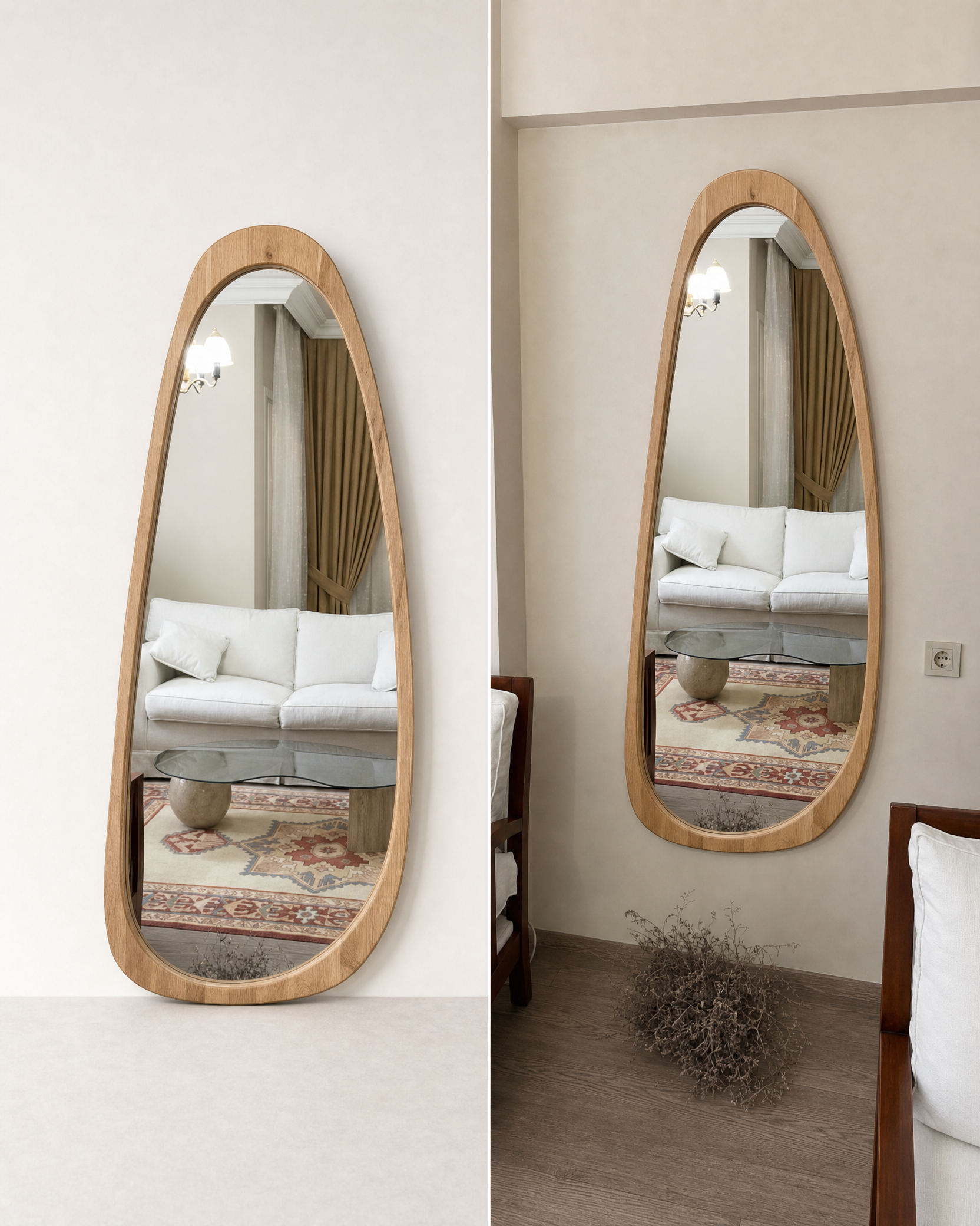 Oak Wooden Mirror