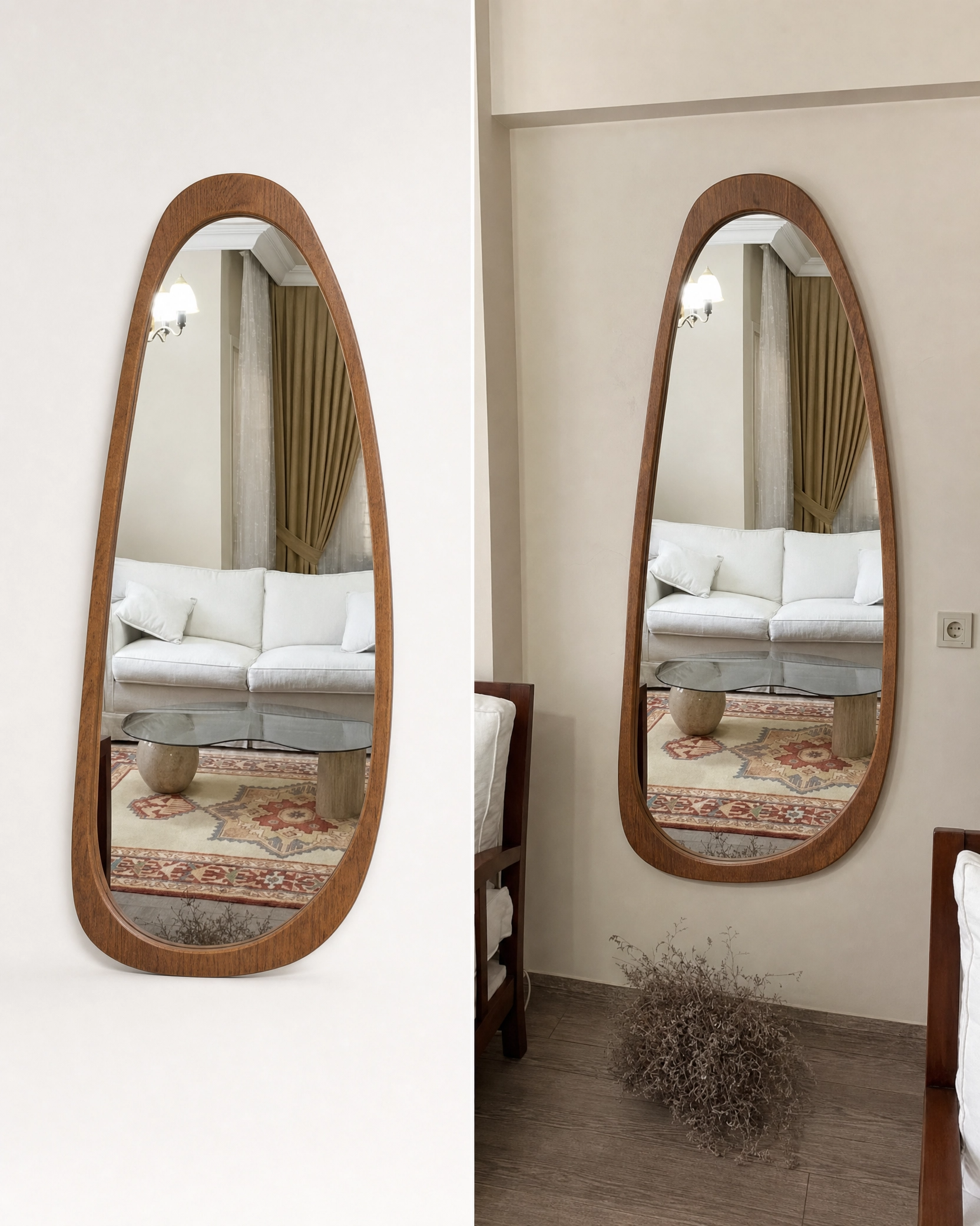 Oak Wooden Mirror