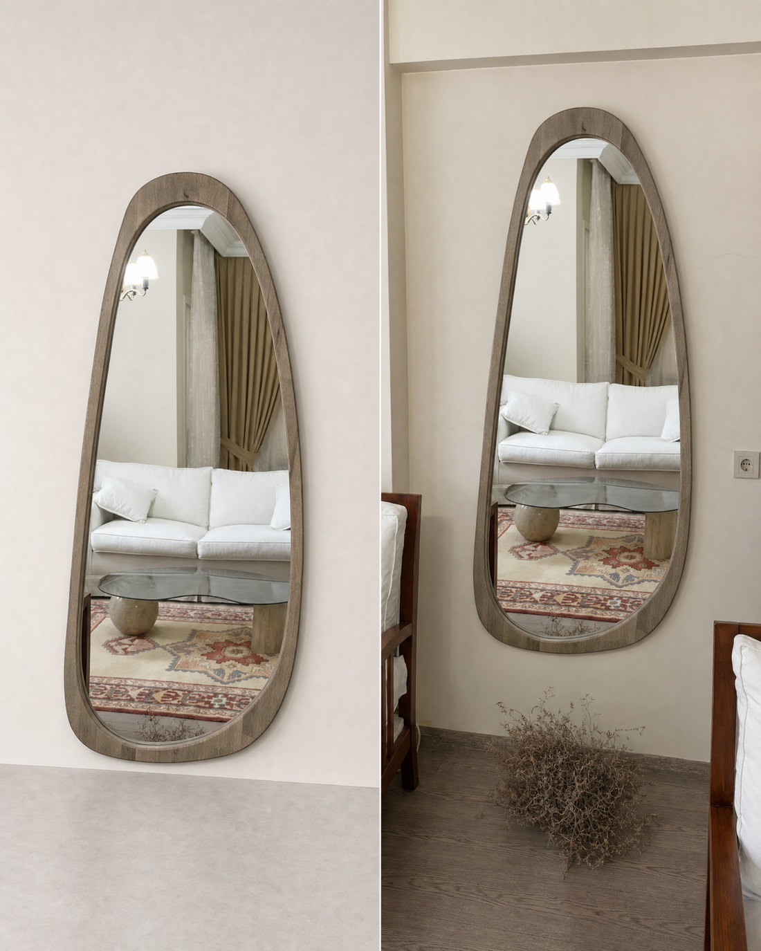 Oak Wooden Mirror