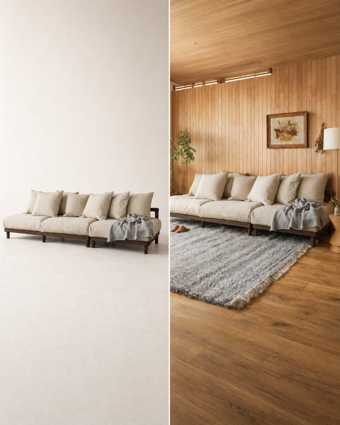 Nordic Wooden Sofa