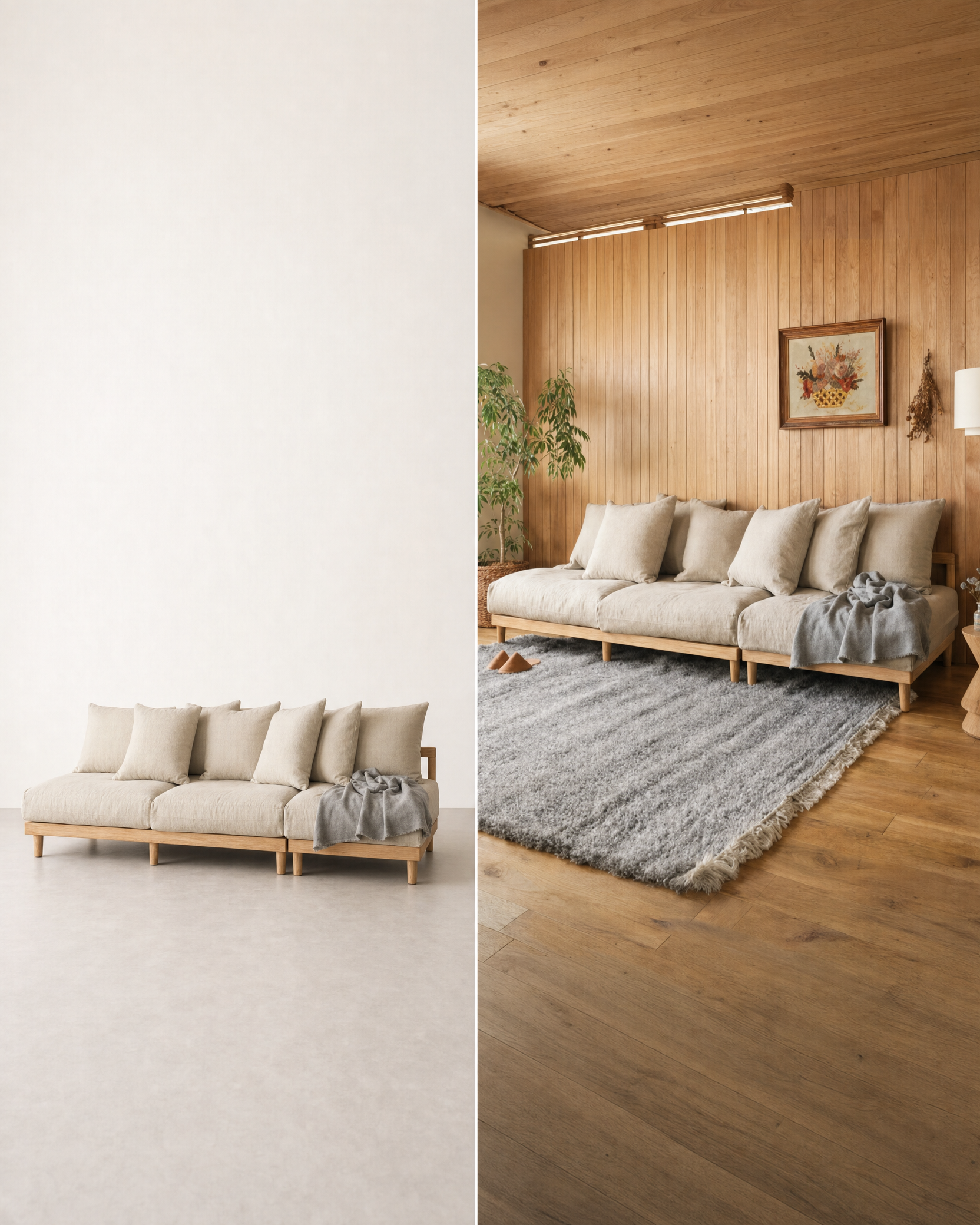Nordic Wooden Sofa