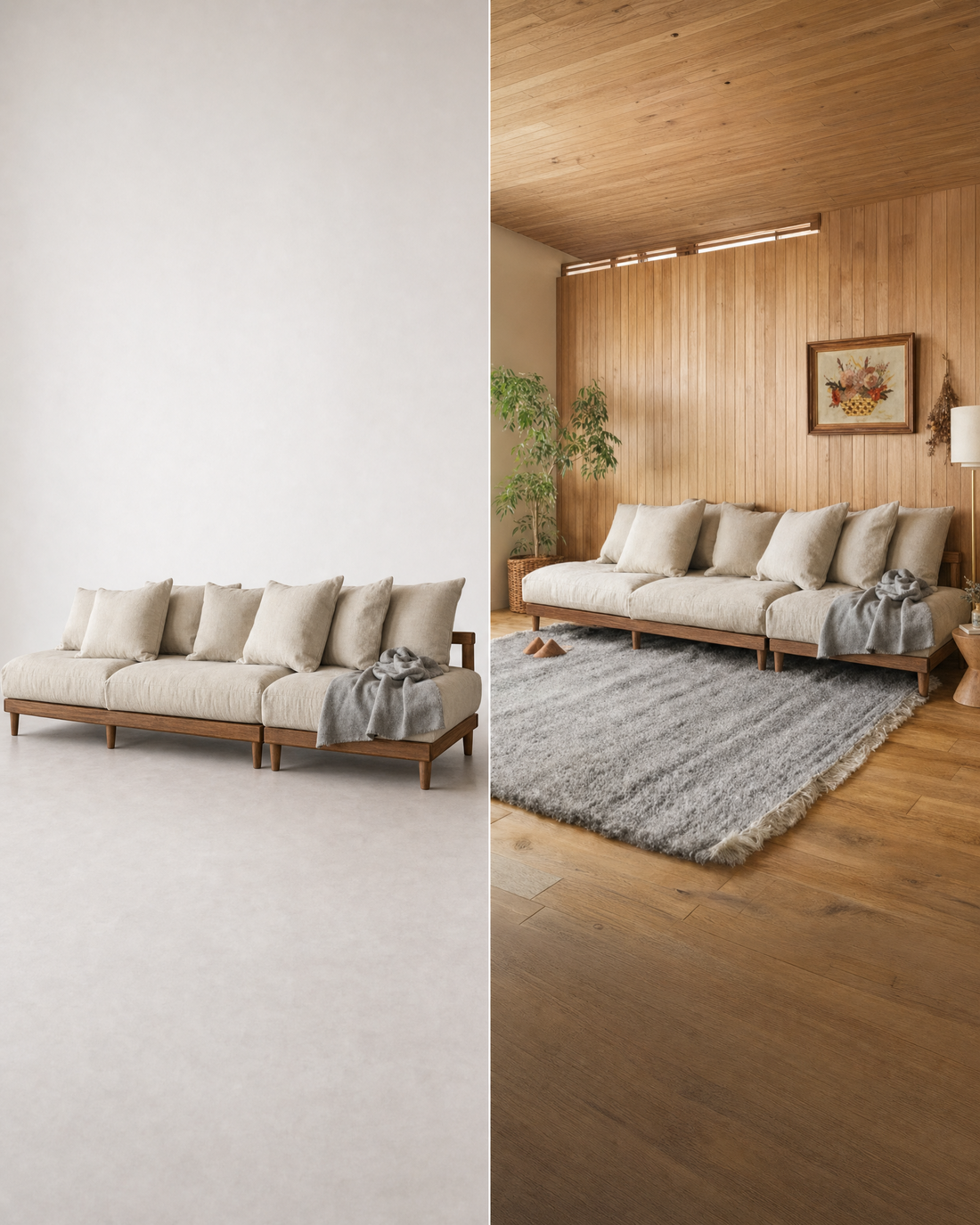 Nordic Wooden Sofa