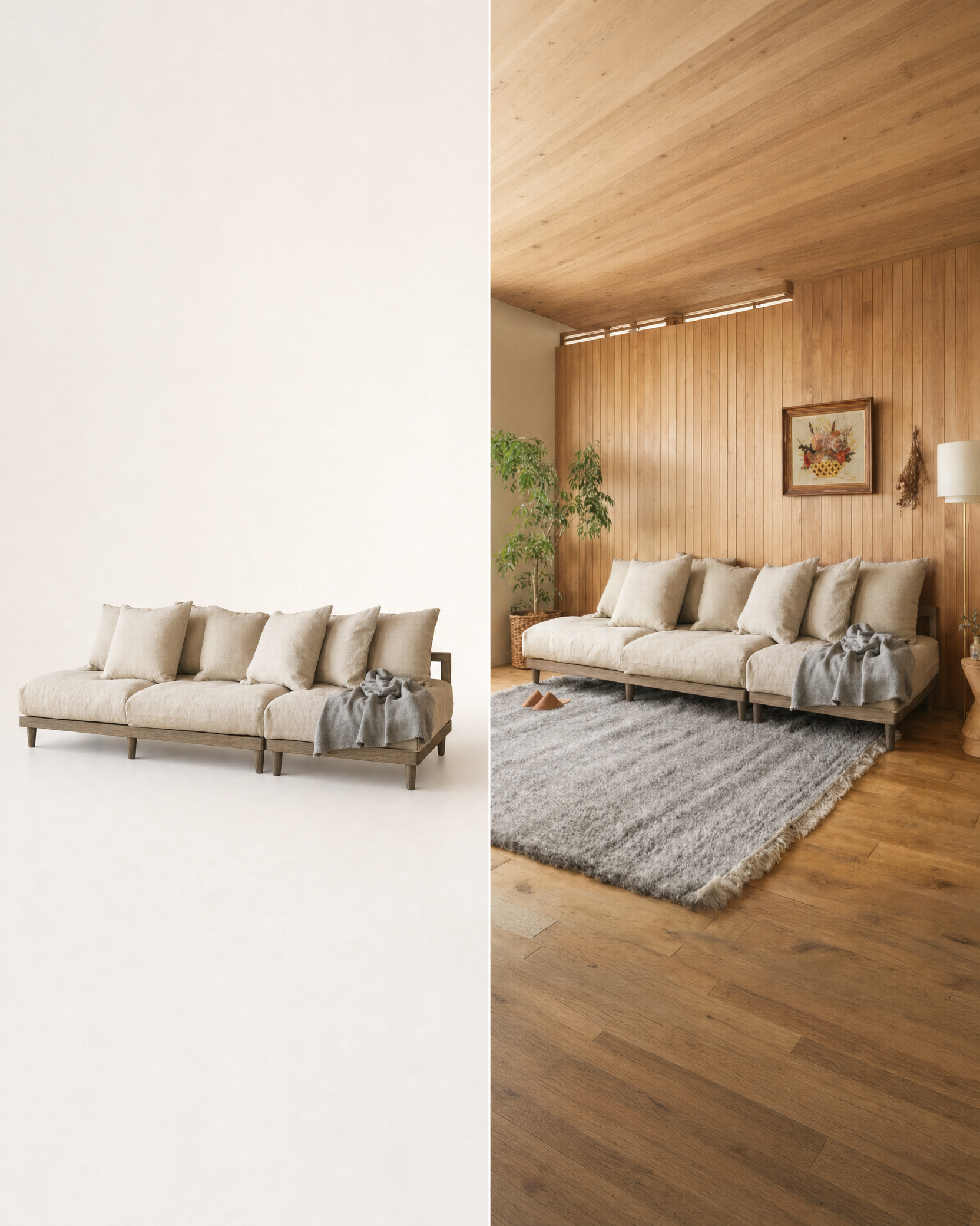 Nordic Wooden Sofa