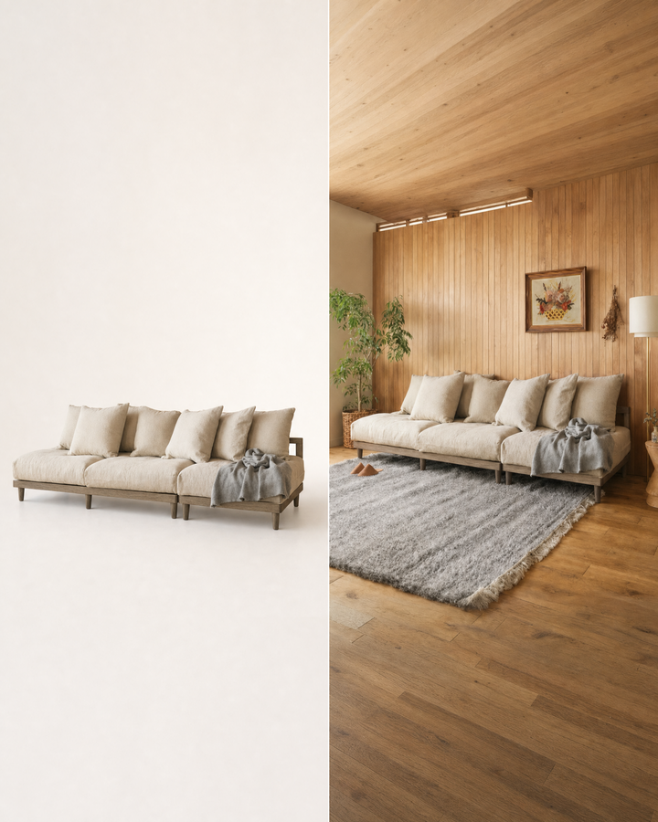 Nordic Wooden Sofa