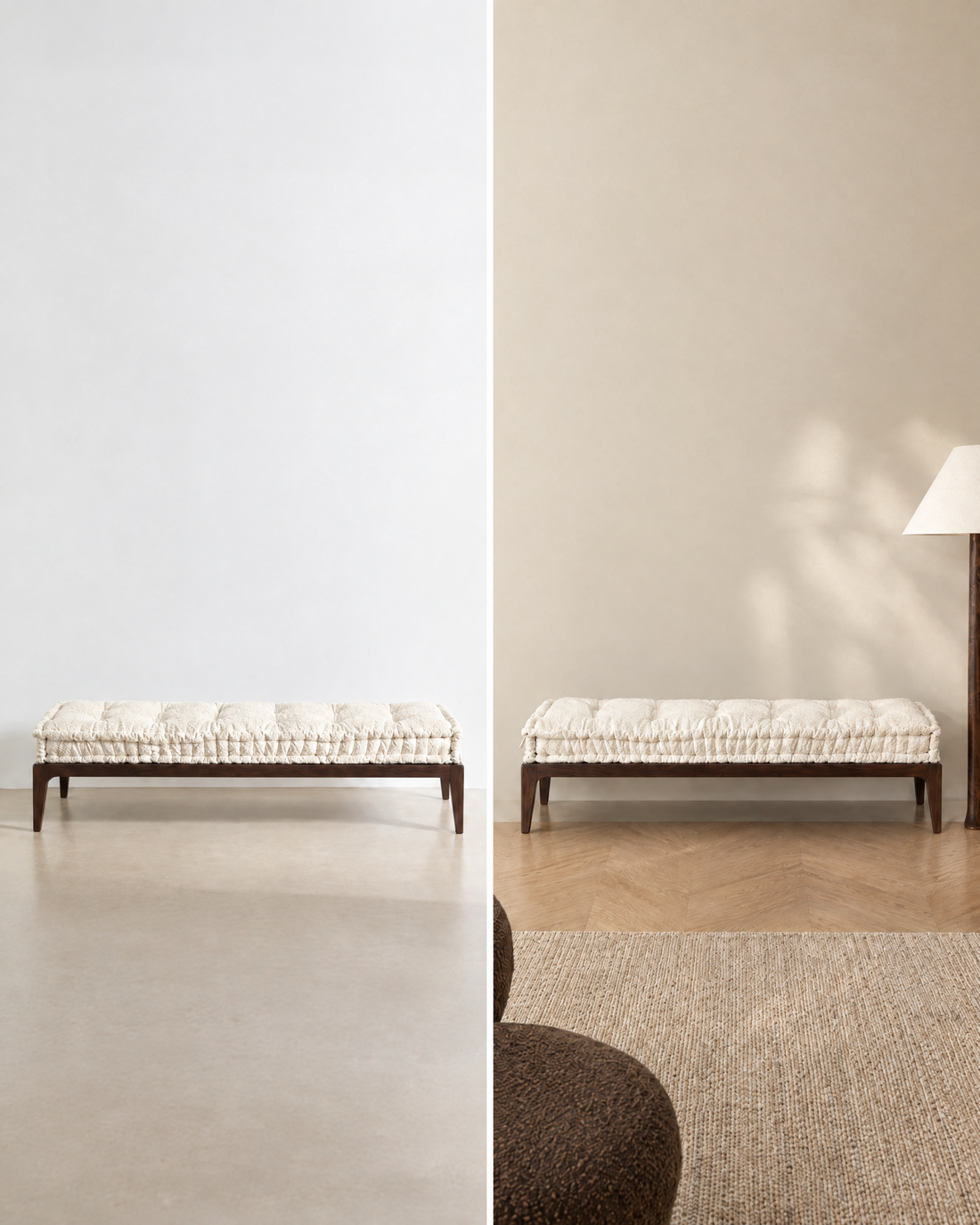 Wooden Boho Bench