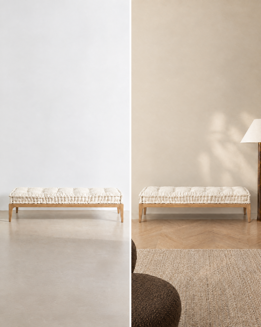 Wooden Boho Bench