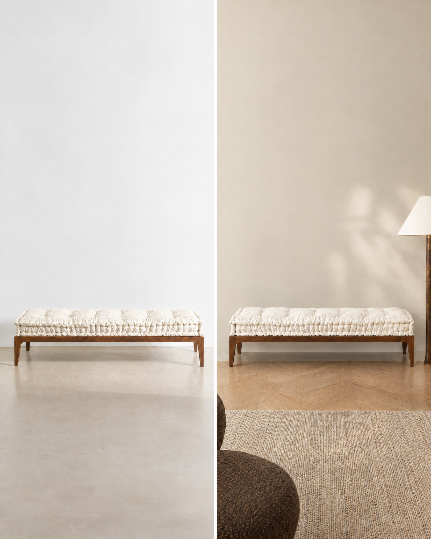 Wooden Boho Bench