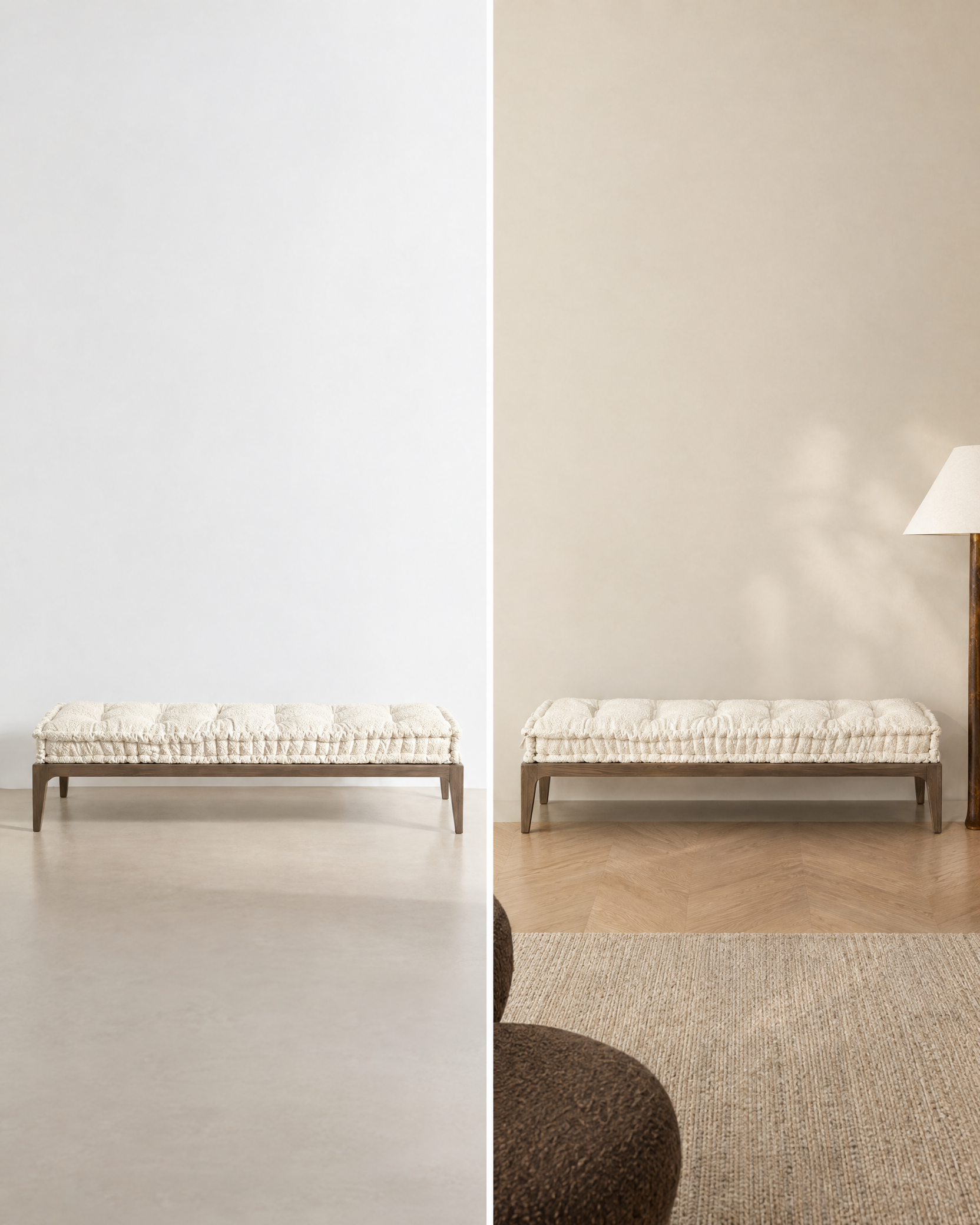 Wooden Boho Bench