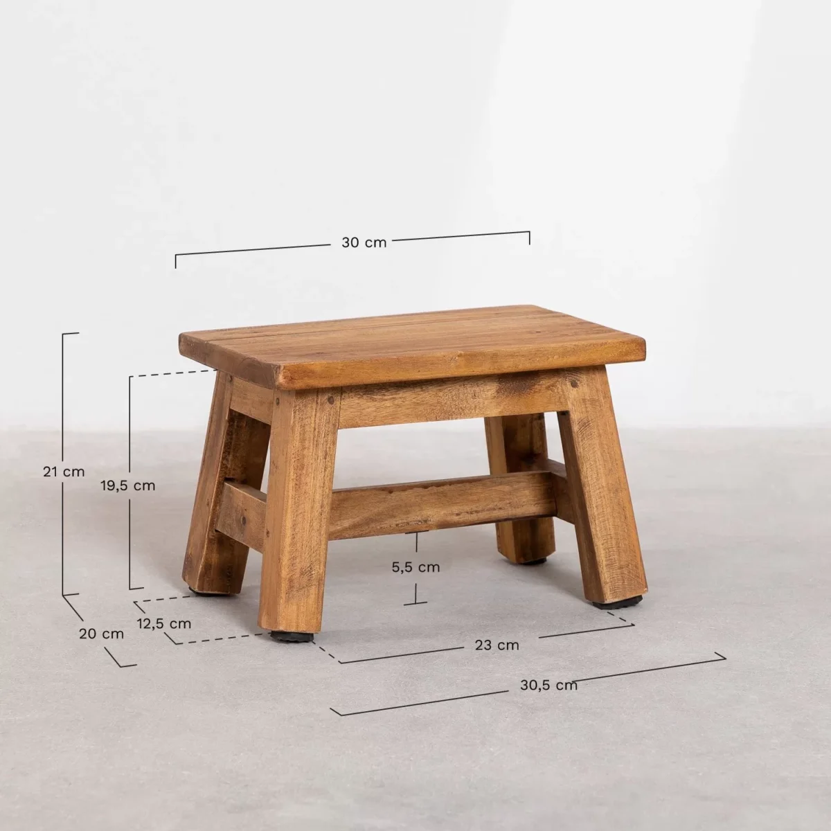 Aket Wooden Stool - Image 3